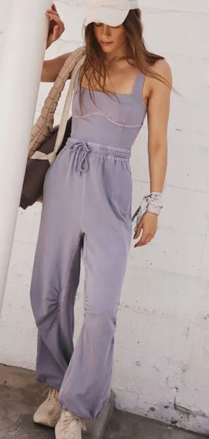NWT FP Movement Inbound Onesie in Trailblazer Grey Women’s Size Large Jumpsuit thumbnail 1