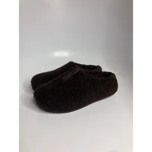 Bombas Gripper Slippers Women Size 7 Brown Excellent Sherpa Fleece House Shoes thumbnail 3