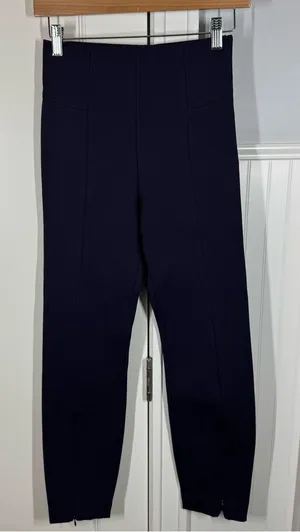 Good American The Boss Pant High Rise Navy Skinny‎ with Zips Size 2 Medium thumbnail 1