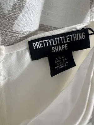 PrettyLittleThing Shape White Woven Corset Crop Top thumbnail 5