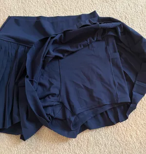 Aerie OFFLINE Shorts Navy Pleated thumbnail 5