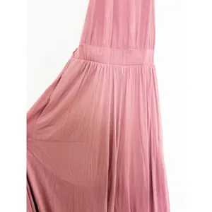 Free People Beach Dani Convertible Jumpsuit Size Medium Pink Maeve Wide Leg Boho thumbnail 10