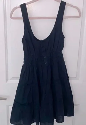 Urban Outfitters navy Ruffle mini dress thumbnail 2
