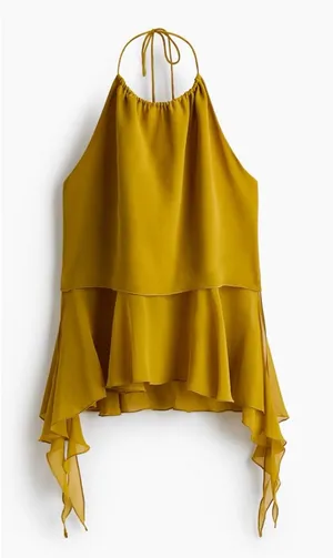 H&M Draped Panel Halterneck Top thumbnail 1