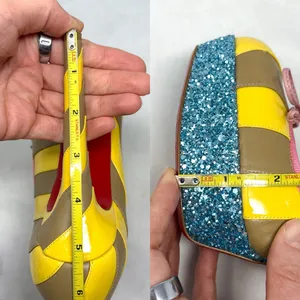 Christian Louboutin Foraine 140 Bow Striped Leather Glitter Platform Pumps Heels thumbnail 16