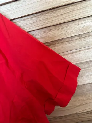 FINAL MARKDOWN Unique Cato Short Sleeve Red Babydoll Top Medium thumbnail 4