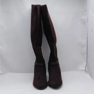 Karen Scott Sharonn Brown Knee High Boots 7.5M Faux Suede Chunky Block Heel thumbnail 3
