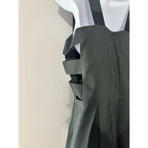 MASON by Michelle‎ Mason Charcoal Grey Cutout Square Neck Skater Mini Dress 4 thumbnail 5