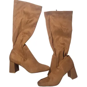 Nordstrom Rack Women's Tan Suede Block‎ Heel Knee High Boots Size 10M thumbnail 1