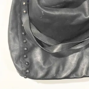 Loeffler Randall Black Soft Pebbled Leather Studded Hobo Shoulder Bag thumbnail 2
