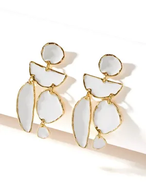 Boutqiue White Earrings thumbnail 1