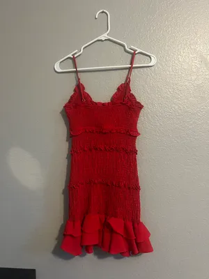 Red Ruffle Dress thumbnail 2