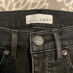 LOFT High Waist Straight Crop Jeans size 24 00 Frayed Hem Black Everyday Casual‎ thumbnail 8