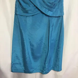 Shoshanna Women's Strapless Kira Dress Turquoise Blue USA Size 8 Homecoming Y2K thumbnail 4