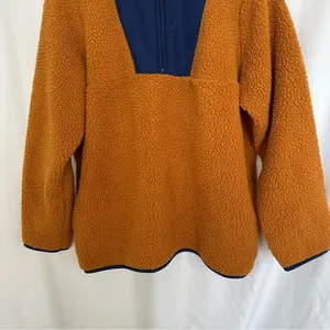 St. John’s Bay Sherpa Pullover Sweater‎ Womens Size XL Roasted Pecan 1/4 Zip thumbnail 4