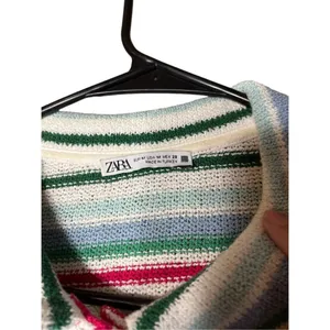 Zara Striped Jacquard Knit Button Front Shirt‎ Size Medium thumbnail 3