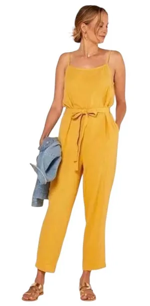 Outerknown Yellow Gauze Jumpsuit Organic‎ Cotton Relaxed Small thumbnail 1