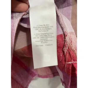 Madewell Plaid Tie-Back Tank in 100% Linen Natural Fiber Tank Top Blouse Size 12 thumbnail 6