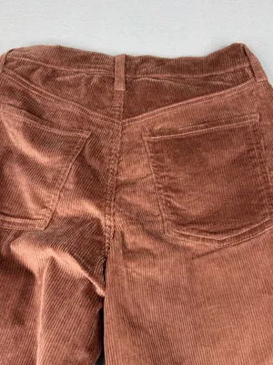 Old Navy Womens 2 Mauve Corduroy Barrel Ankle Pants High Rise Stretch NWT thumbnail 4