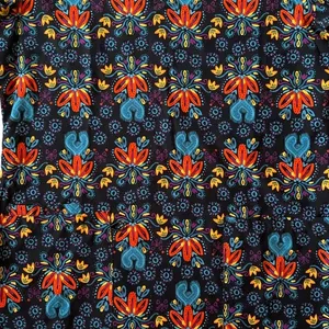GT Performnce Black Printed V Neck Scrubs Top, S thumbnail 6