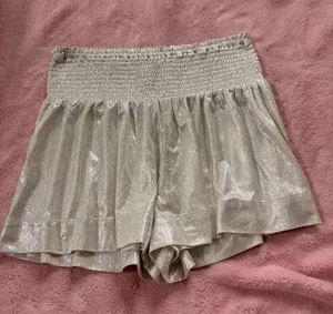 TCLC white metallic shorts Gold Size L thumbnail 1