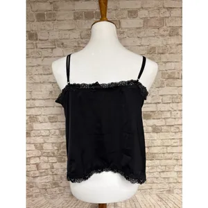 Forever 21 00s Scene Emo Black Lace Cropped Cami Sz L‎ Gothcore Witchy Y2k Indie Sleaze thumbnail 7