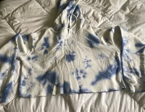 Wild Fable Raw Hem Tie Dye Cropped Hoodie thumbnail 1