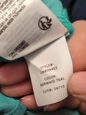 Liverpool Mermaid Teal Flutter Sleeve Dress Size XL thumbnail 6