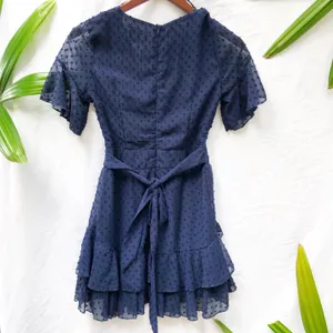 Showpo | NAVY KNOW WHAT YOU WANT DRESS SWISS DOTS RUFFLE SKIRT MINI SIZE 0 thumbnail 11