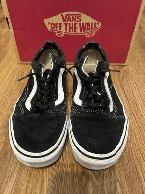 VANS old skool black suede lace up shoes sneakers women’s 8.5 Preowned thumbnail 5