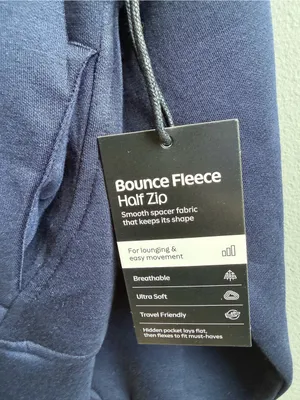 Old Navy Sport Bounce Fleece Women's Navy Half-Zip Pullover Sweatshirt NWT XS thumbnail 6