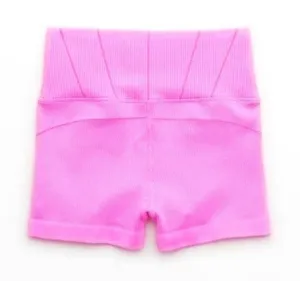 OFFLINE By Aerie Seamless Corset 2" Bike Shorts Women XS Hot Pink Barbiecore Gym thumbnail 1