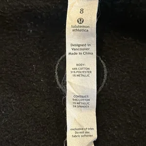 Lululemon Women’s Grey Glitter Cuddle Up Jacket/Sweatshirt Zip-up, Size 8 thumbnail 8
