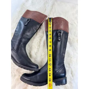 Blondo Aqua Protect Black Brown Leather Waterproof Riding Boots B1974-91 Size 8M thumbnail 3