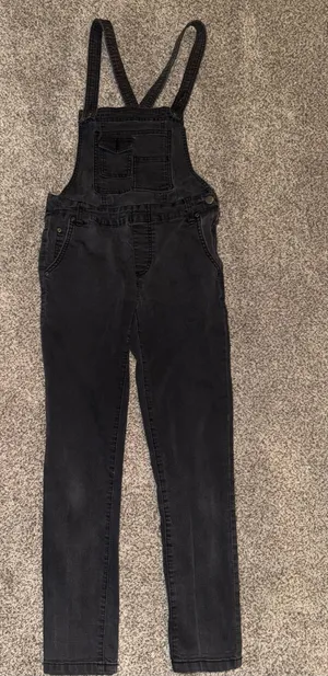 Free People Women's Black Denim Overalls thumbnail 1