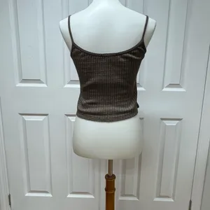 Brandi Melville Brown Skylar Bow Tank Top - One Size.‎ thumbnail 3