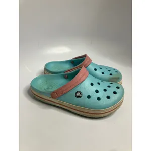 Crocs Crocband Clogs Women Size 8 Blue Pink Fair Sporty Slip On Sandals thumbnail 3
