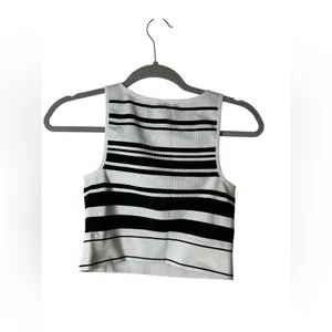 PINK Victoria’s Secret Striped Ribbed Crop Bralette Top Built-In Padding Size M‎ thumbnail 6