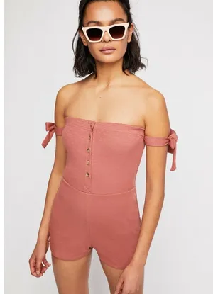 Free People FP Beach Pink Romper Size XS thumbnail 1