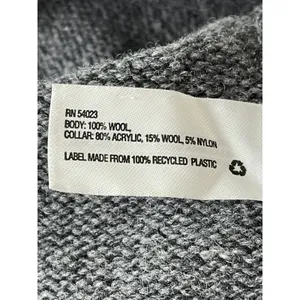 GAP 100% Wool Faux Shearling Collar Button Front Cardigan Gray Size Medium thumbnail 11