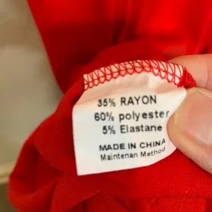Red Babydoll Tiered Ruffle T Shirt Dress Pockets Sz Large? thumbnail 8