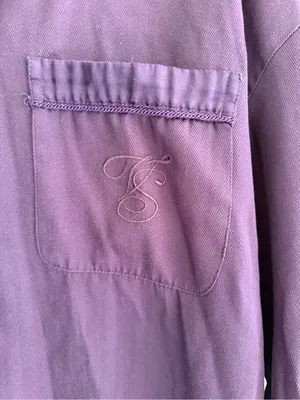 Vintage Victoria’s Secret Purple Herringbone Pajama Top Size S Y2K thumbnail 2