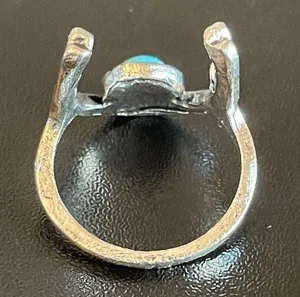 Turquoise stone antler ring size 5.5 thumbnail 4