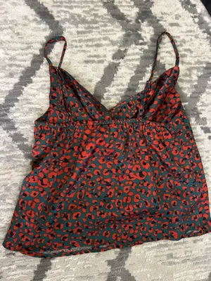 Nasty Gal Top Leopard Print Satin Cowl Neck thumbnail 3