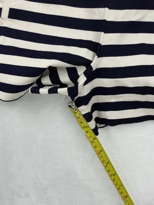 Zara Navy and White Striped Belted Shorts 813 thumbnail 6