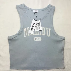 Garage Light Blue Malibu Crop Top Cami Kenny Tank Kentucky‎ Blue Size PS thumbnail 3