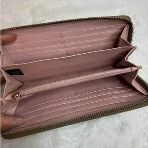 COACH Signature Canvas Zip Around Wallet thumbnail 9