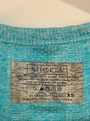 Athleta Fastest Track Tank Top Turquoise Blue Size XS thumbnail 4