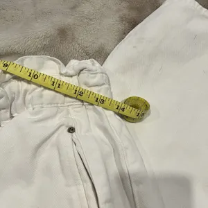 Zara Women's Size 10 White Baggy Fit Paperbag Ankle Jeans See Pics For Wear thumbnail 5
