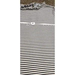 Croft & Barrow Women Plus 4X Striped Ruffle Neck Ribbed Long Sleeve Black White‎ thumbnail 7